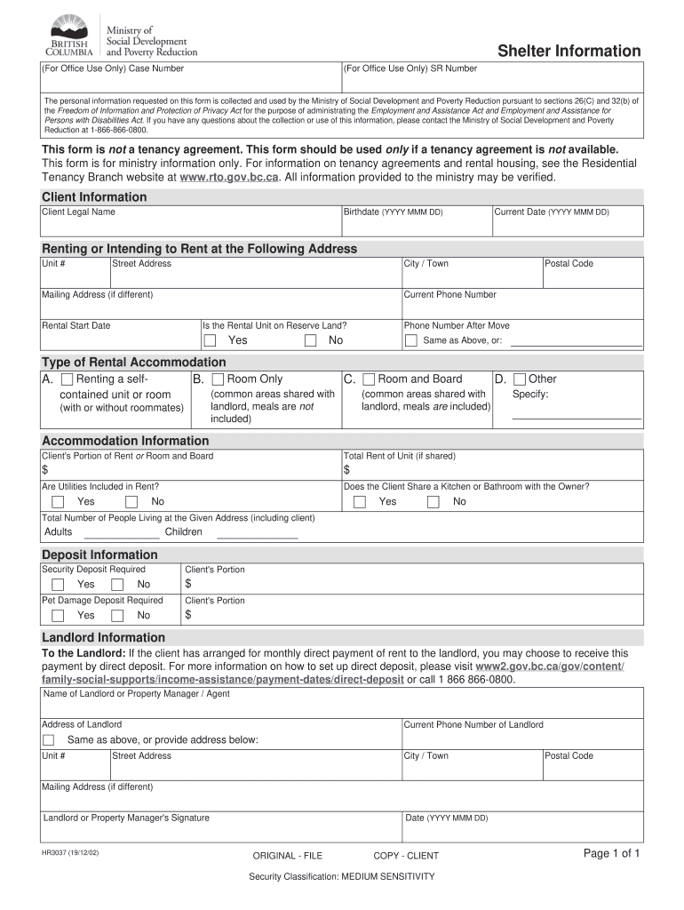  Intent to Rent Form Bc Fill Online, Printable, Fillable, Blank 2019-2024
